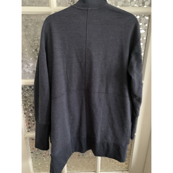 NWT Eddie Bauer Kimono Sweatshirt Cardigan Sz L Shawl Collar Open Front - Picture 3 of 4